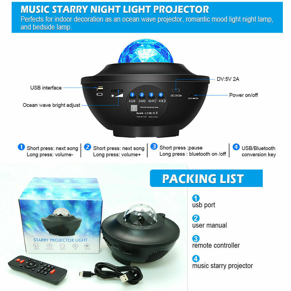 Homkit LED Starry Projector Night Light